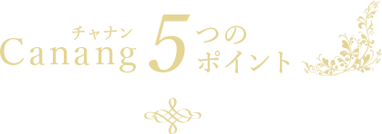 Canang5つのポイント